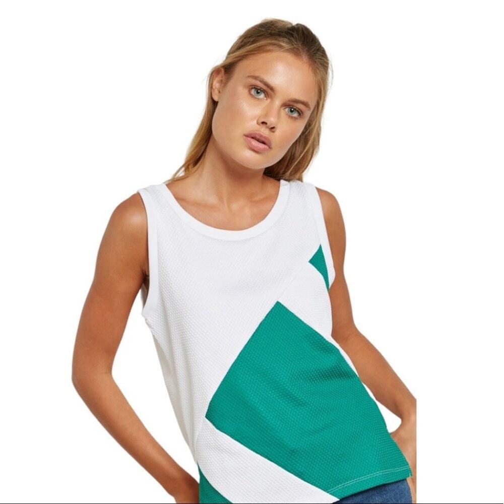 ADIDAS Originals Tank Top Green White Size Medium